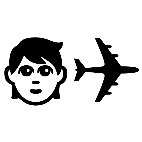 🧑✈ Emoji Domain black and white Symbola rendering